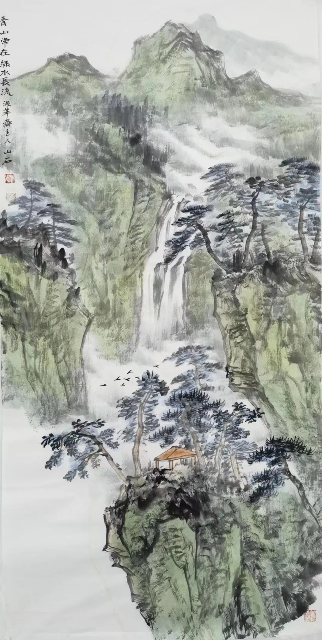 山水花鸟皆入墨，著名画家吴山石应邀参展“水墨丹青——第十一届济南泉水节书画名家邀请展”