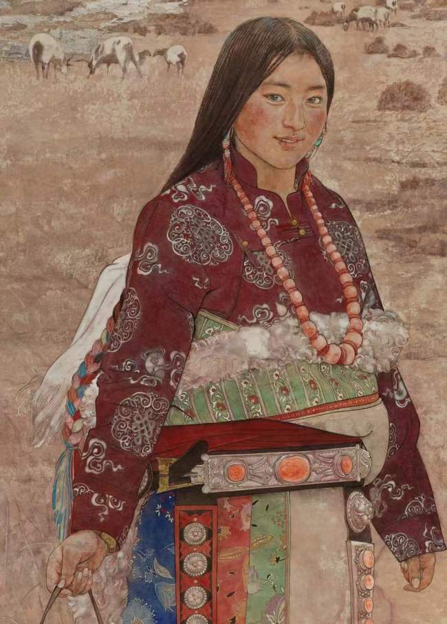 于理画笔下的藏族人，充满了爱与故事