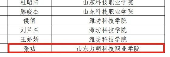 山东力明科技职业学院教师在山东省第十届青年教师教学比赛中再获佳绩