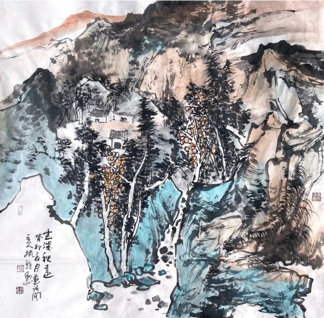 花染朱砂 山披青绿，著名画家郭执铨应邀参展“水墨丹青——第十一届济南泉水节书画名家邀请展”