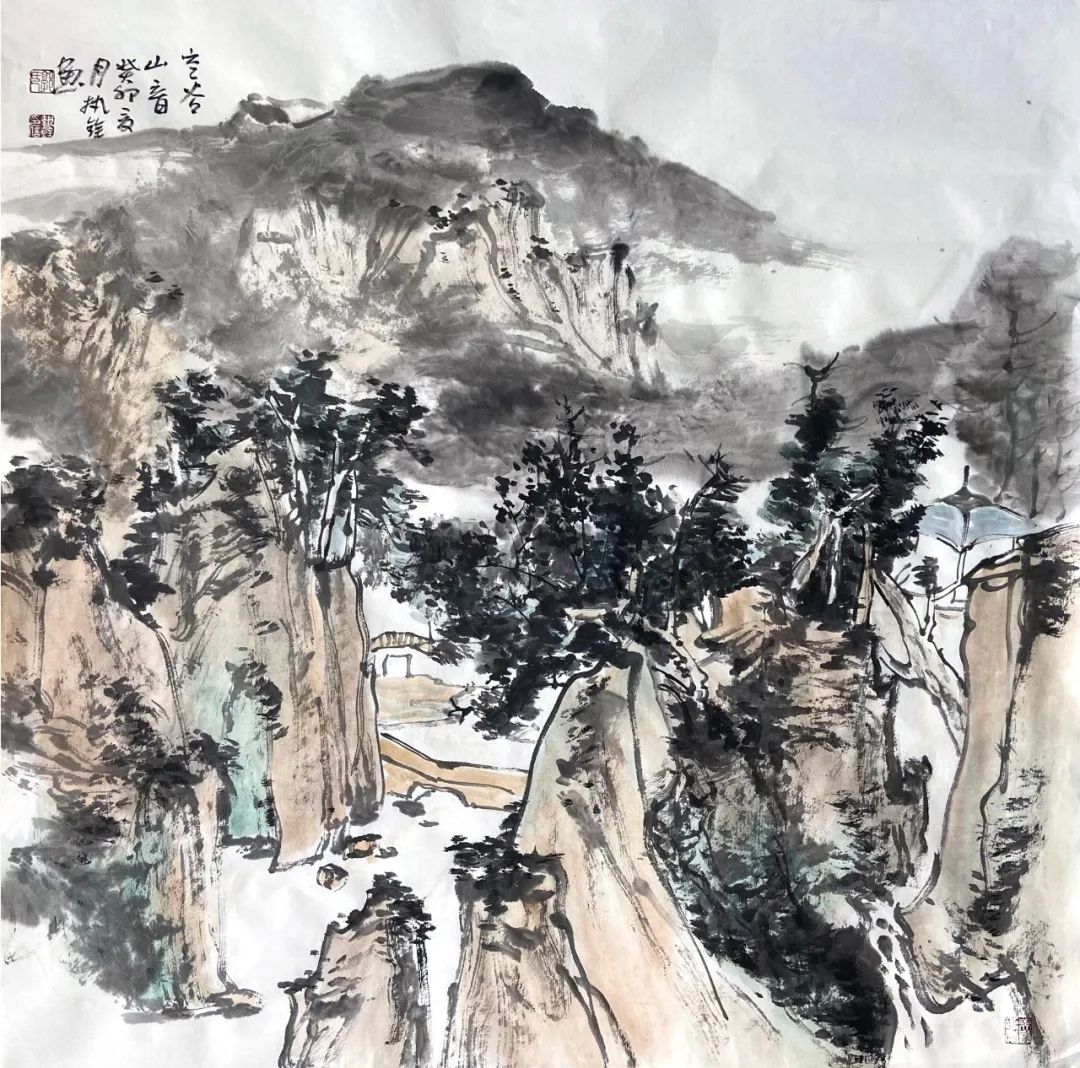 花染朱砂 山披青绿，著名画家郭执铨应邀参展“水墨丹青——第十一届济南泉水节书画名家邀请展”