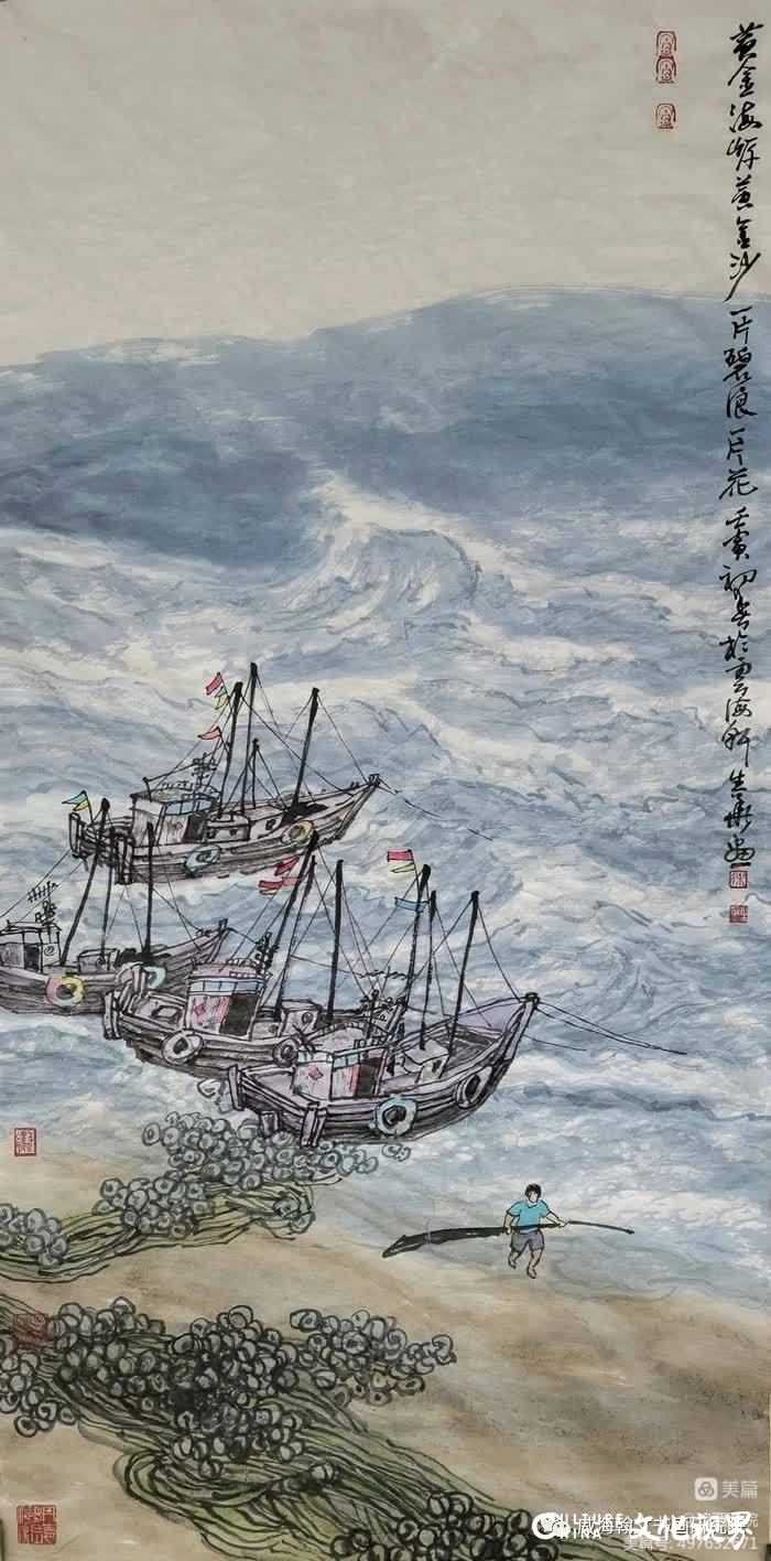 著名画家徐生华回到故乡鸡西，参观“教师国画作品展”