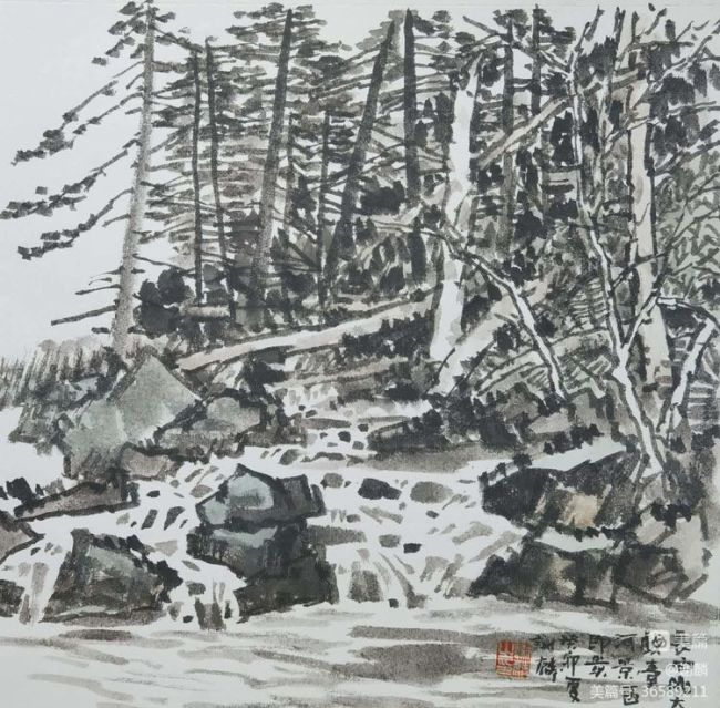 把美景揉入画中——著名画家谢麟采风长白山