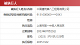 中建八局近一个月3次被列为被执行人