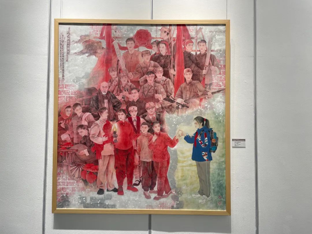 固我长城·山东军旅主题美术作品展丨吴磊《薪火相传·沂蒙山》