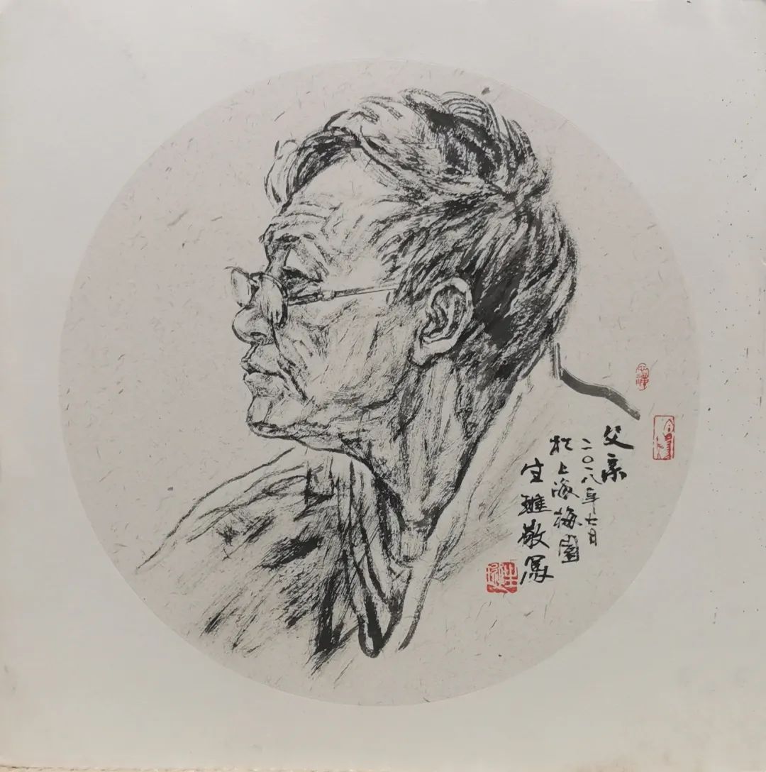 落笔无声，张生进回望故乡，带走画纸与乡恋