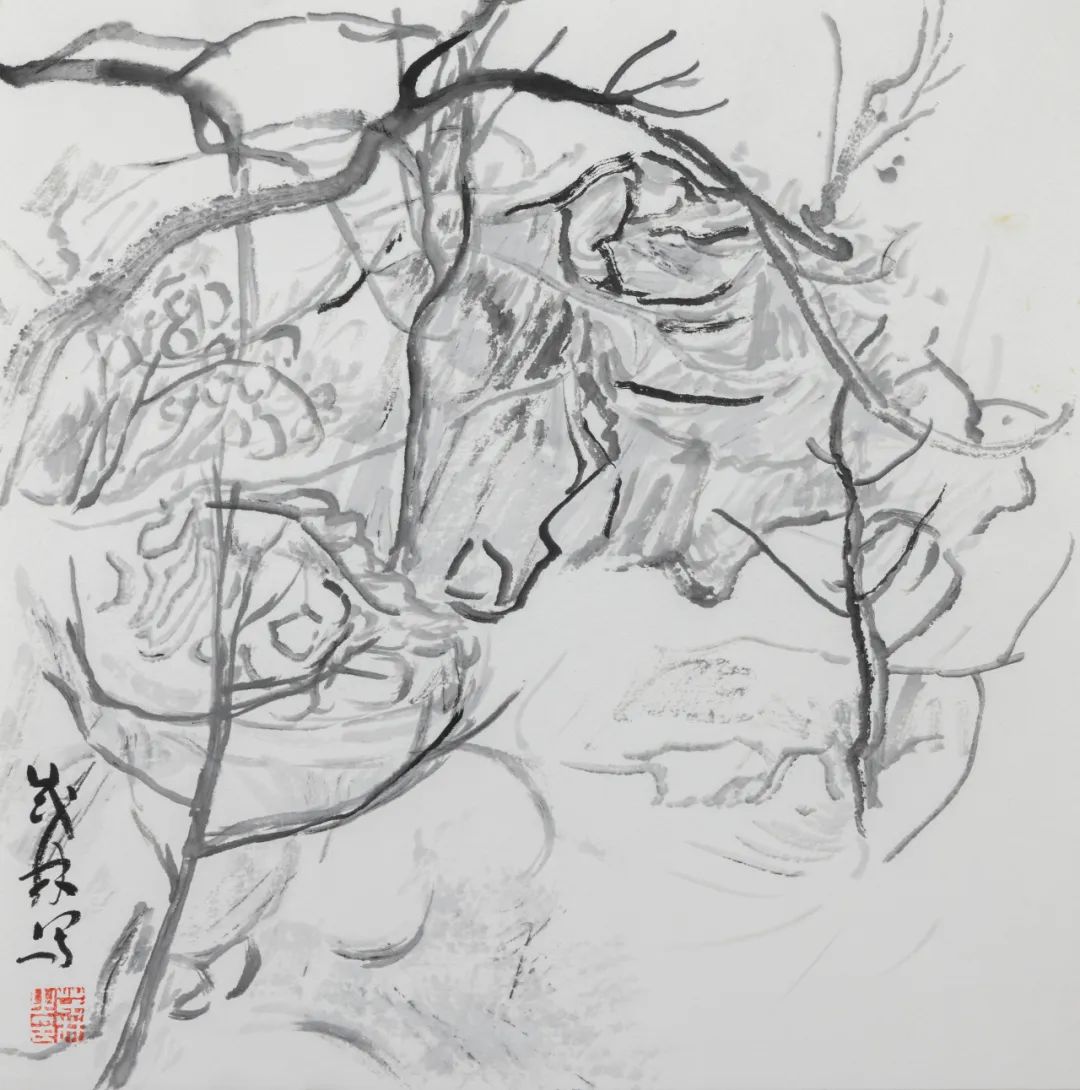 带有一丝神秘色彩的表现主义绘画，著名画家叶茂林应邀参展“水墨方阵 · 绘事可读——全国名家邀请展”