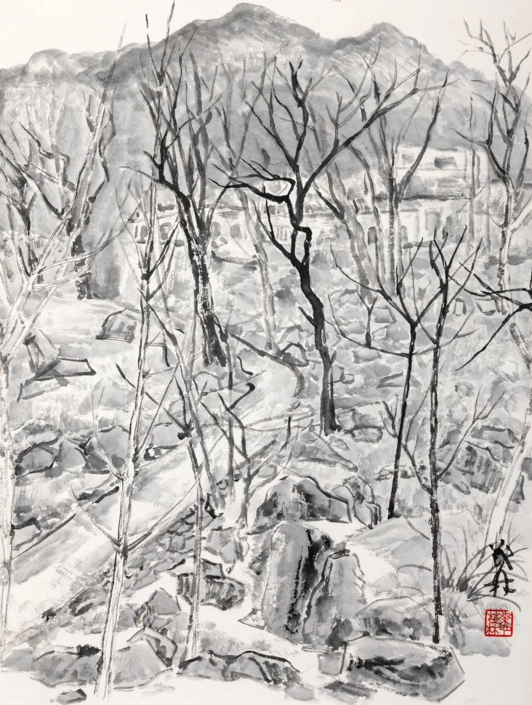 带有一丝神秘色彩的表现主义绘画，著名画家叶茂林应邀参展“水墨方阵 · 绘事可读——全国名家邀请展”