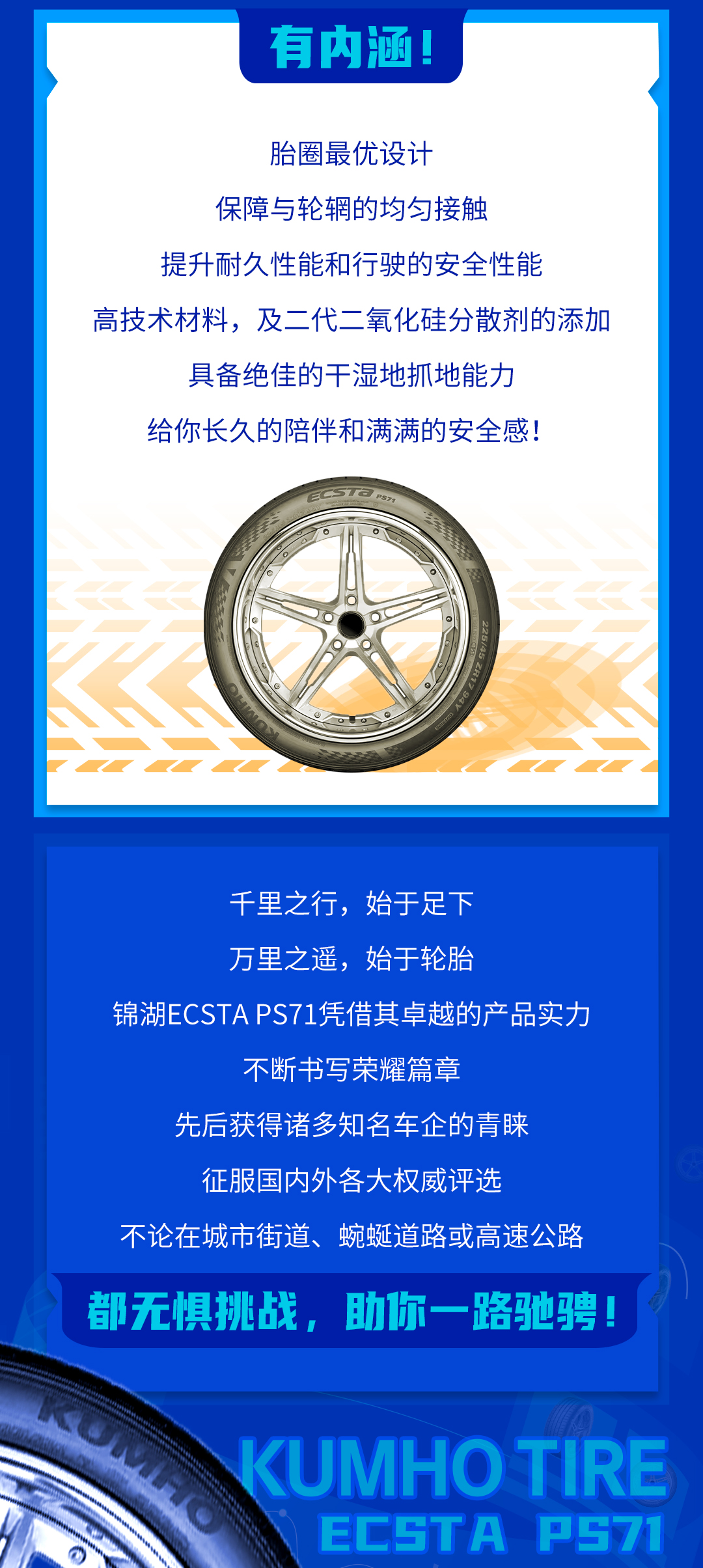 有型有款有内涵!论锦湖PS71轮胎的自我修养!