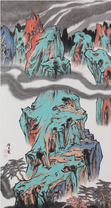 著名画家岳增光应邀参展，“花开市中——中国书画名家邀请展”今日在枣庄市博物馆开幕