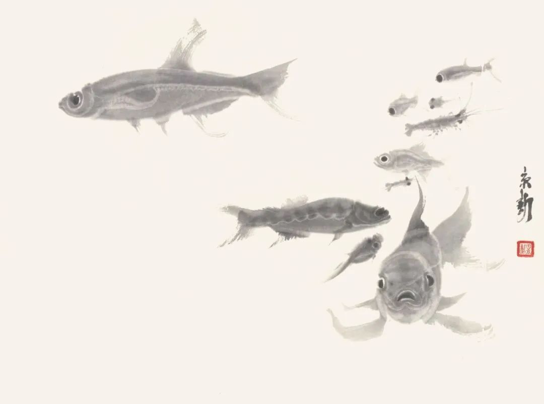 看鱼儿悠游于笔墨秩序间——“游·周京新作品展”中秋佳节与您见面