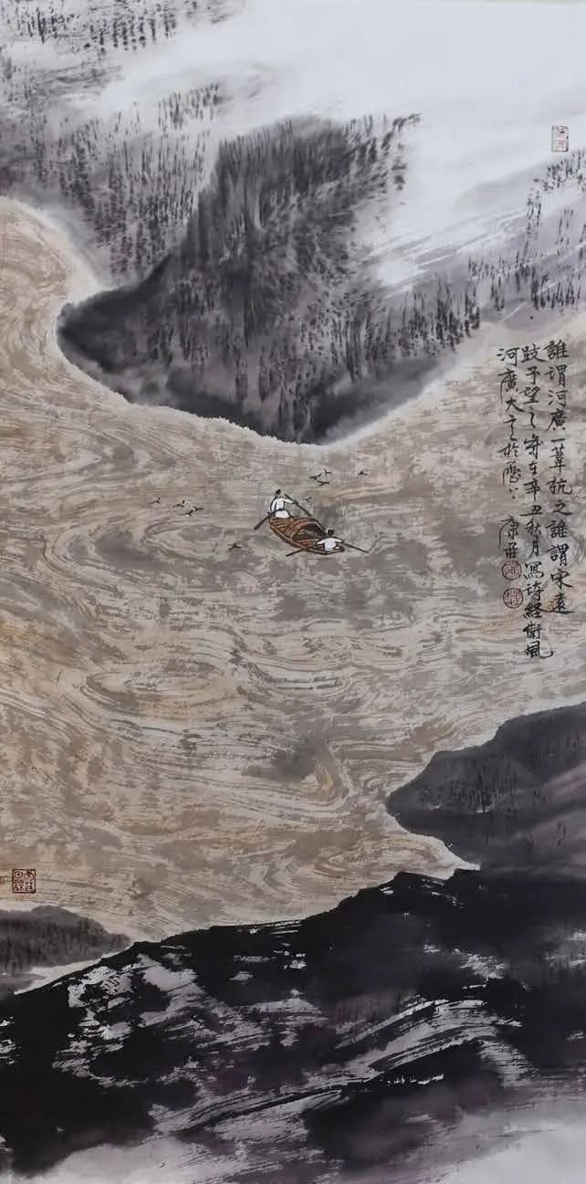 济南市美术馆“大河奔腾”庆双节，沿黄九省画院画家展风采——山东省内特邀作品（一）