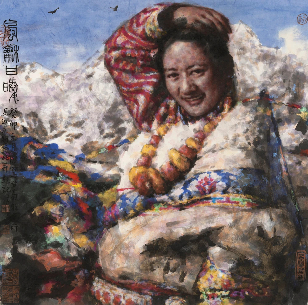 著名画家南海岩应邀参展“砚边守信——中国画名家邀请展”，唱一曲甘南圣歌