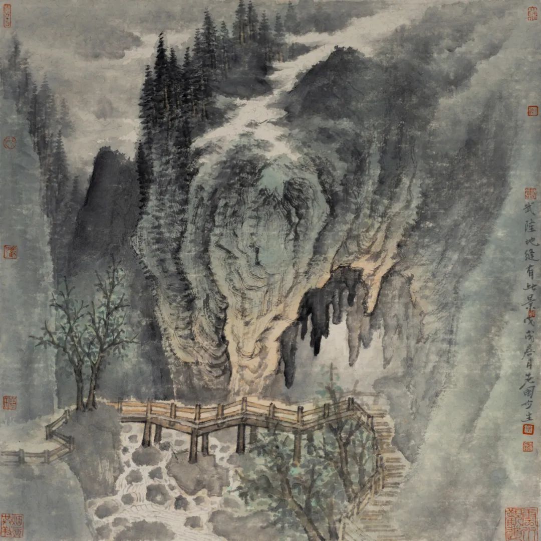 秋山叠翠，著名画家曾先国应邀参展“书画山东——第八届（2023）中国画作品展”