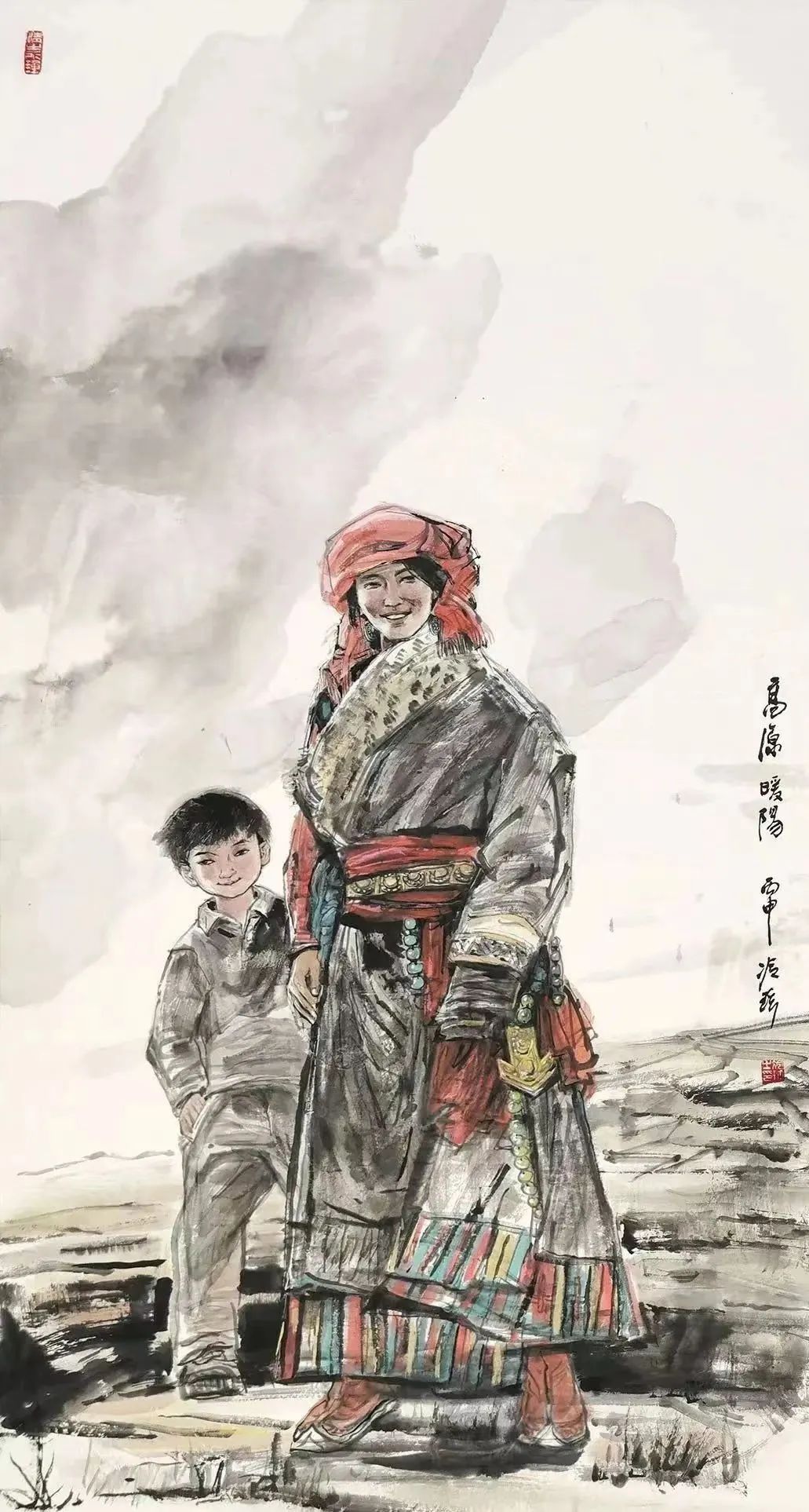 各民族女性各美其美，著名画家冷珍应邀参展“书画山东——第八届（2023）中国画作品展”