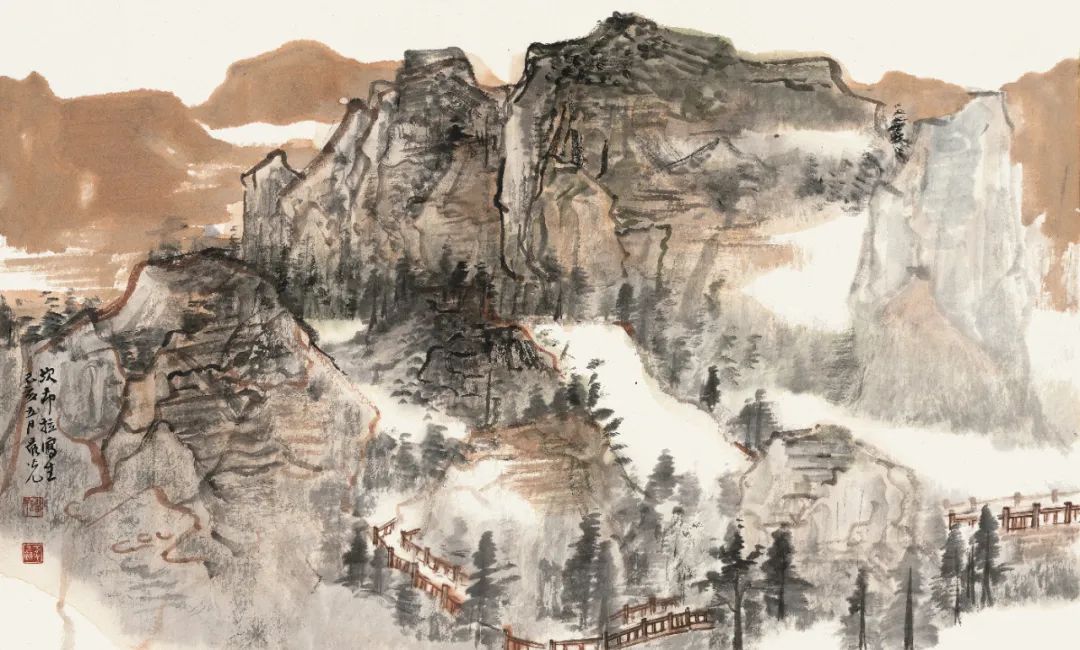 沂蒙山歌入梦来，青年画家刘晨光应邀参展“书画山东——第八届（2023）中国画作品展”