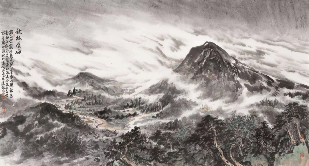 秋林远岫，著名画家张健应邀参展“书画山东——第八届（2023）中国画作品展”