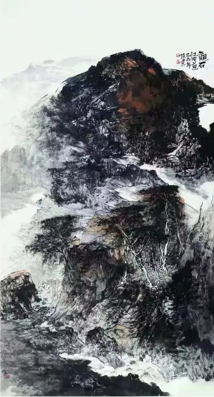 墨染山川写苍茫，著名画家陈建应邀参展“书画山东——第八届（2023）中国画作品展”