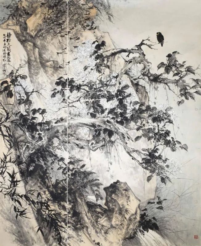 静聆天籁尽微濛，著名画家韩斌应邀参展“书画山东——第八届（2023）中国画作品展”