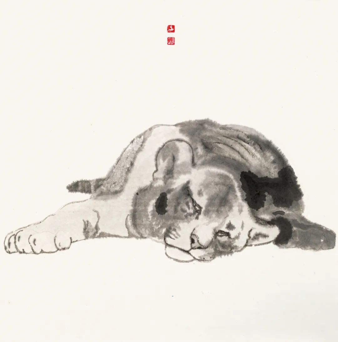 猛虎凛凛，青年画家刘扬应邀参展“书画山东——第八届（2023）中国画作品展”