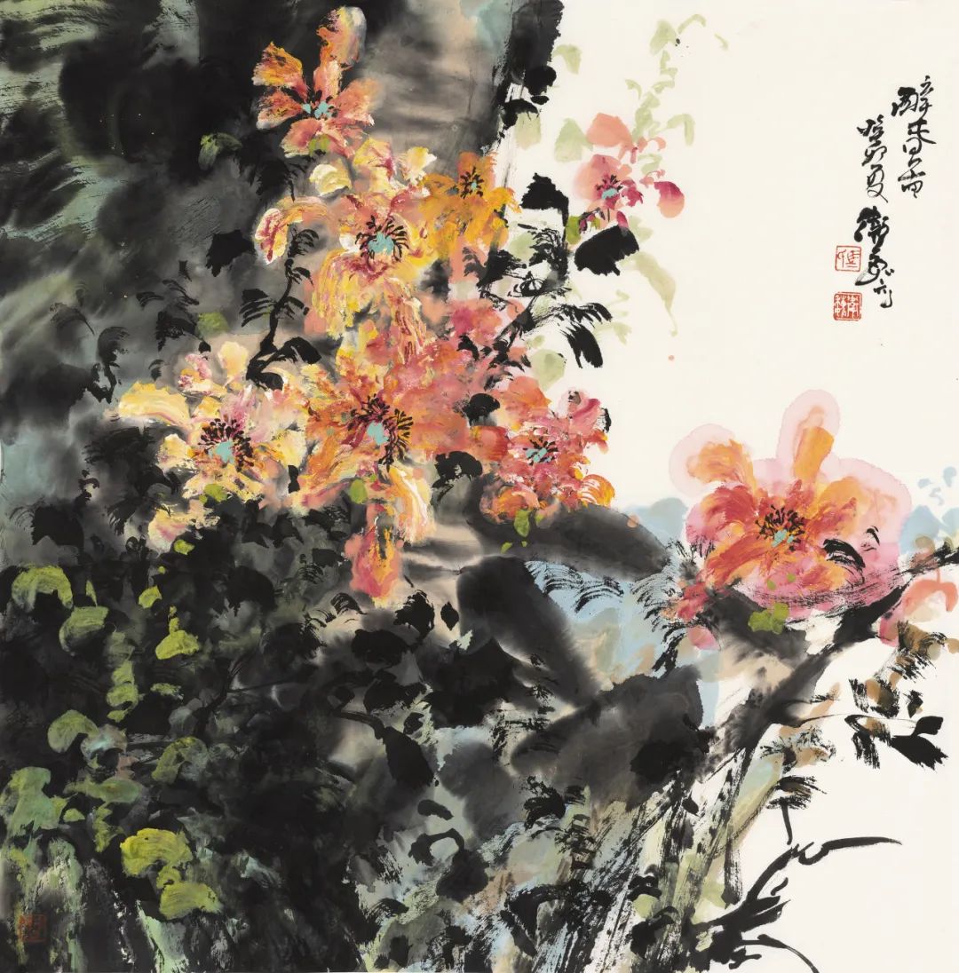 花香鸟自来，著名画家马卫巍应邀参展“临风·望云——当代书画名家邀请展”