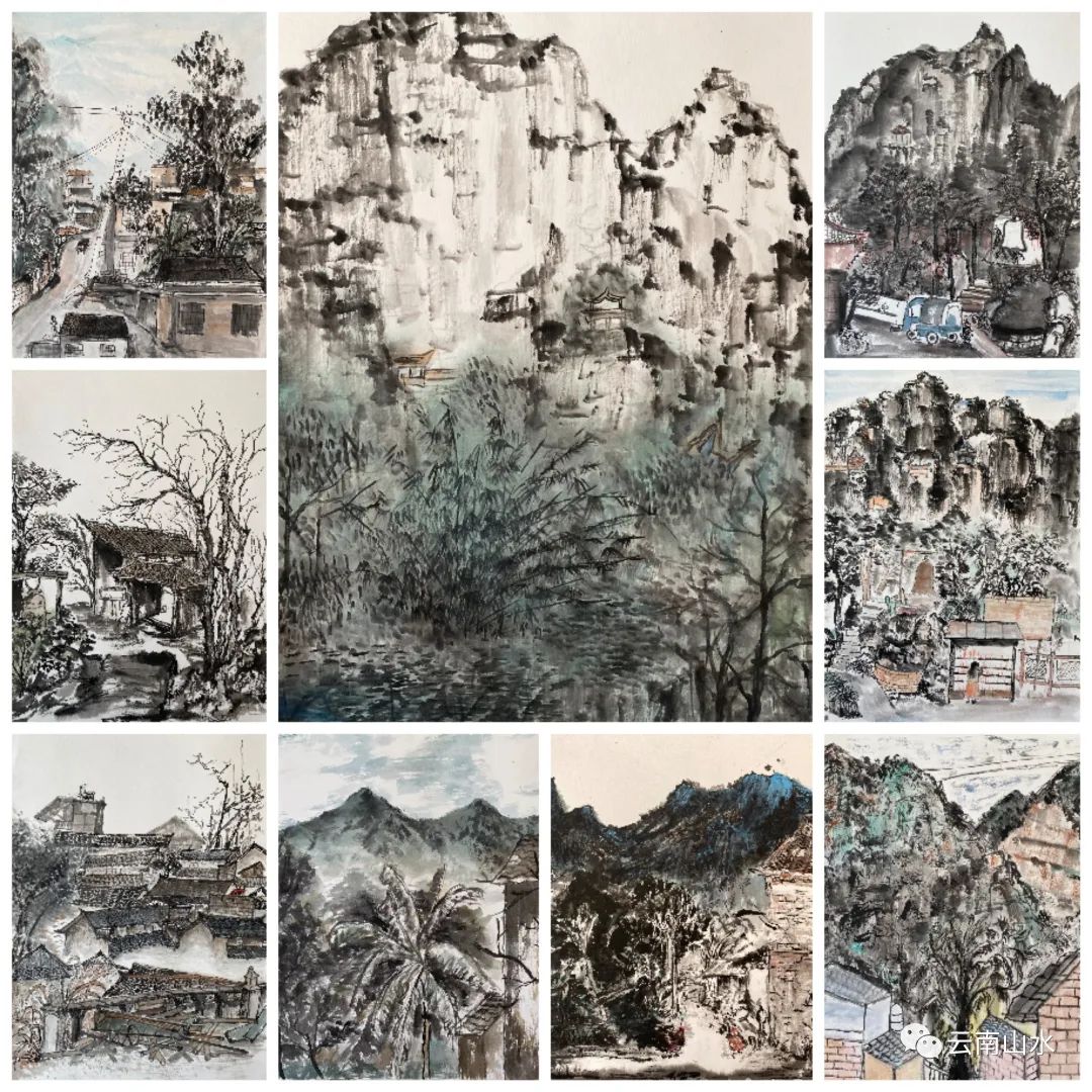 展现“绿美文山”美好画卷——刘立勇云南文山写生示范教学活动师生作品网络展