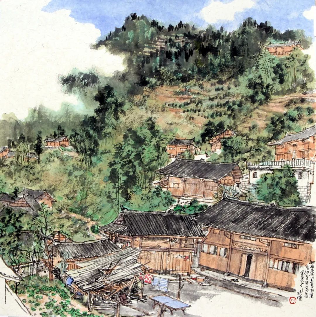 中国画学会走进湘西采风写生，用画笔描绘生活的温度