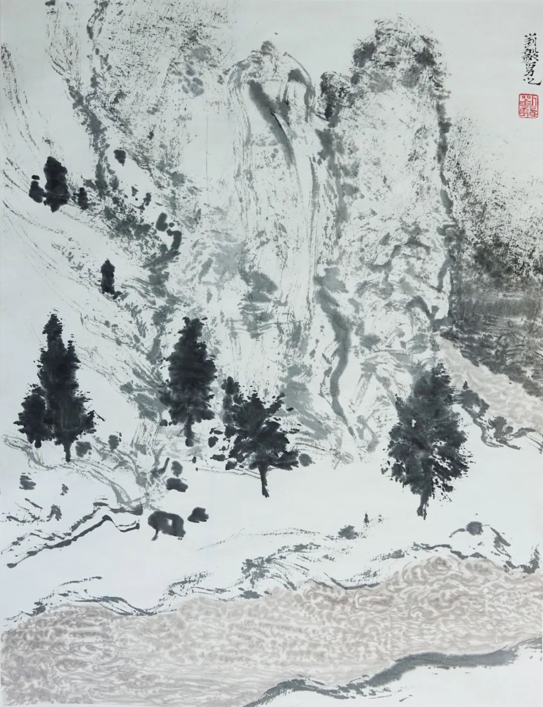 湟水河边，著名画家刘毅应邀参展“依山傍水——山水圈年度主题系列作品邀请展”