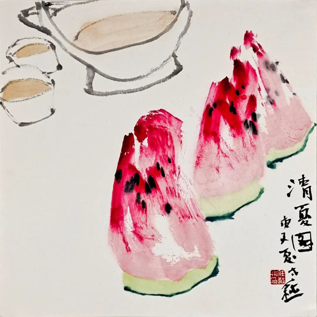 “南山桃李：任敬彬中国画小品展”在济南开展