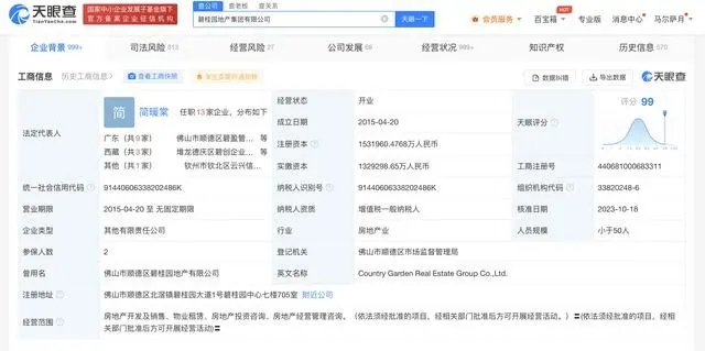 深圳碧盛发展有限公司、碧桂园地产集团等新增一条被执行人信息，执行标的9243万余元