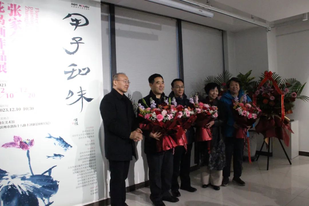 “甲子知味——张家会花鸟画作品展”昨日在滨州开幕