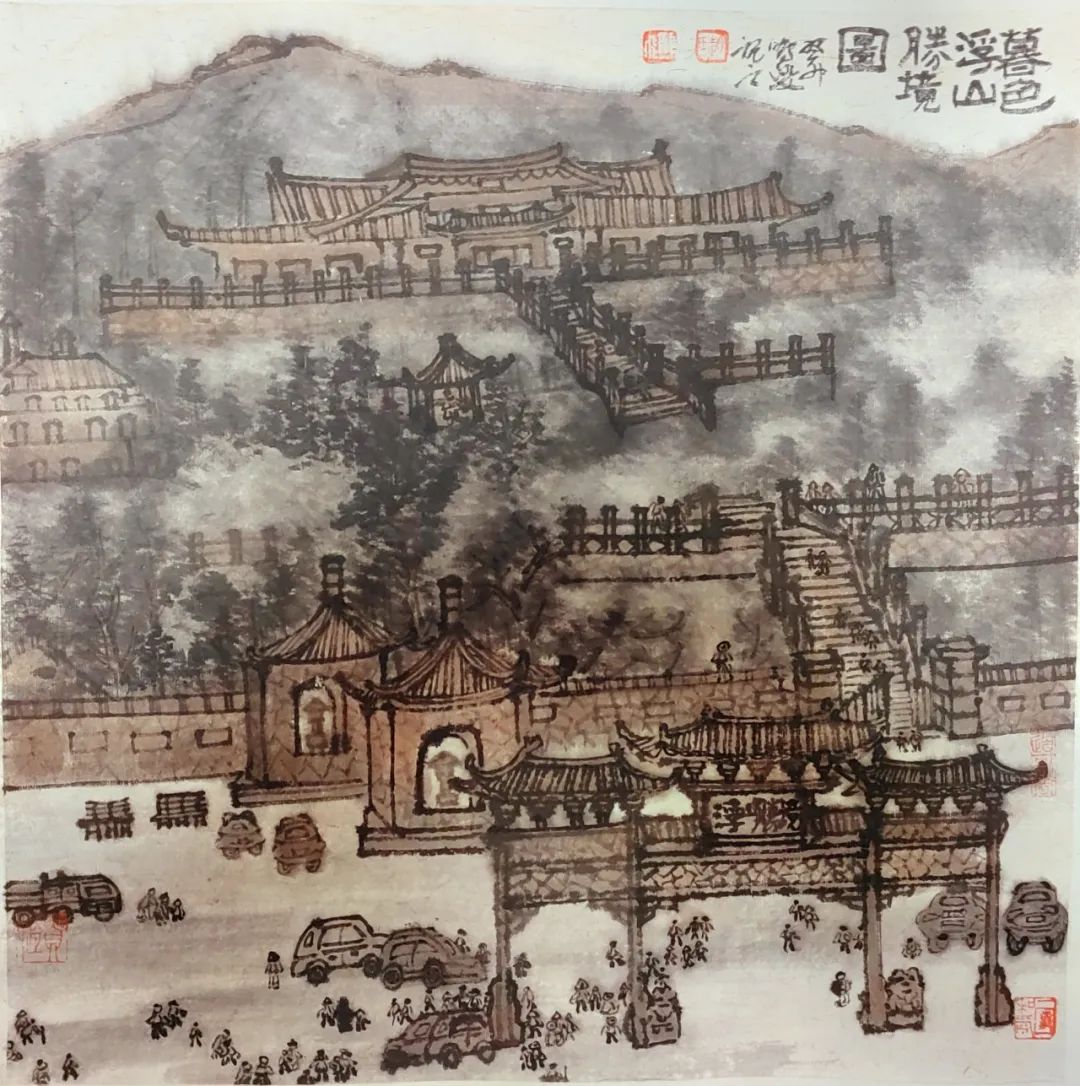 构图饱满 笔墨雄健——赵鹏飞​癸卯国画写生作品雅赏