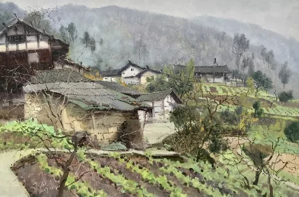 定格在画布上的风景——翁凯旋《偏岩古镇系列》写生作品赏析