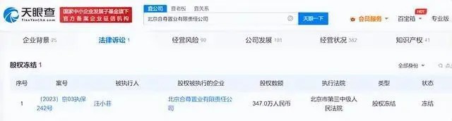 汪小菲新增一则被执行人信息，执行标的748万余元