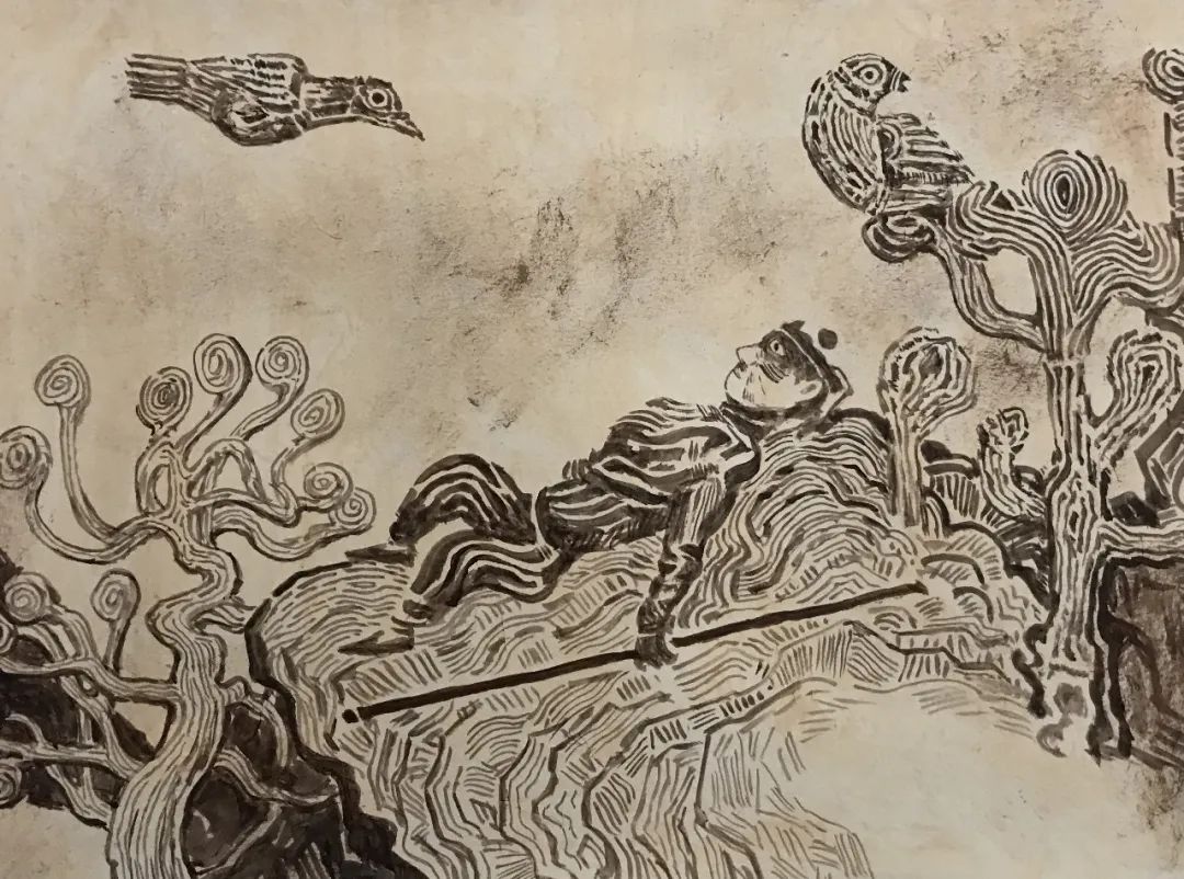 迟连城连环画《武松打虎》丨一题十画 画画不同