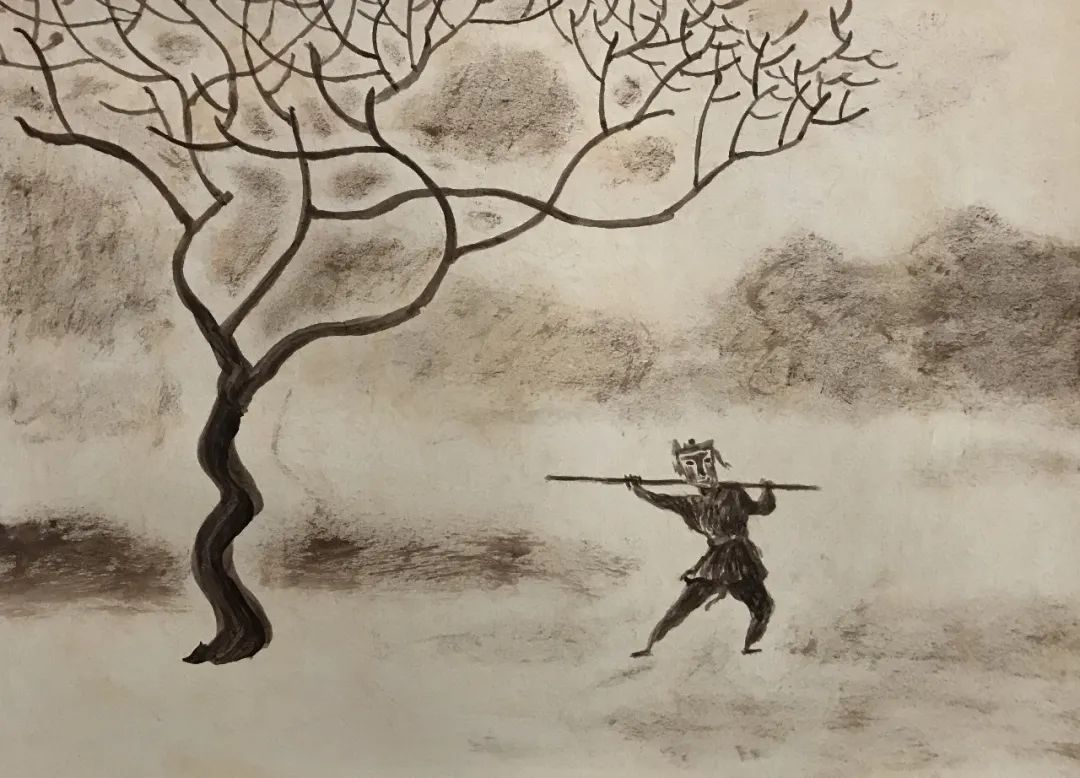 迟连城连环画《武松打虎》丨一题十画 画画不同