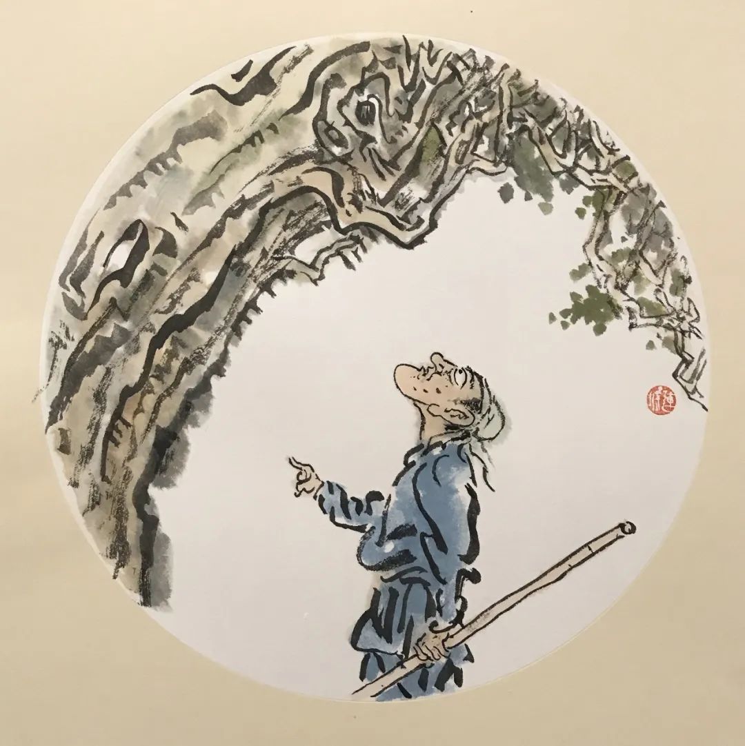 迟连城连环画《武松打虎》丨一题十画 画画不同