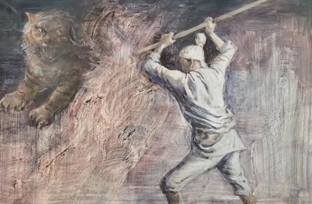 迟连城连环画《武松打虎》丨一题十画 画画不同