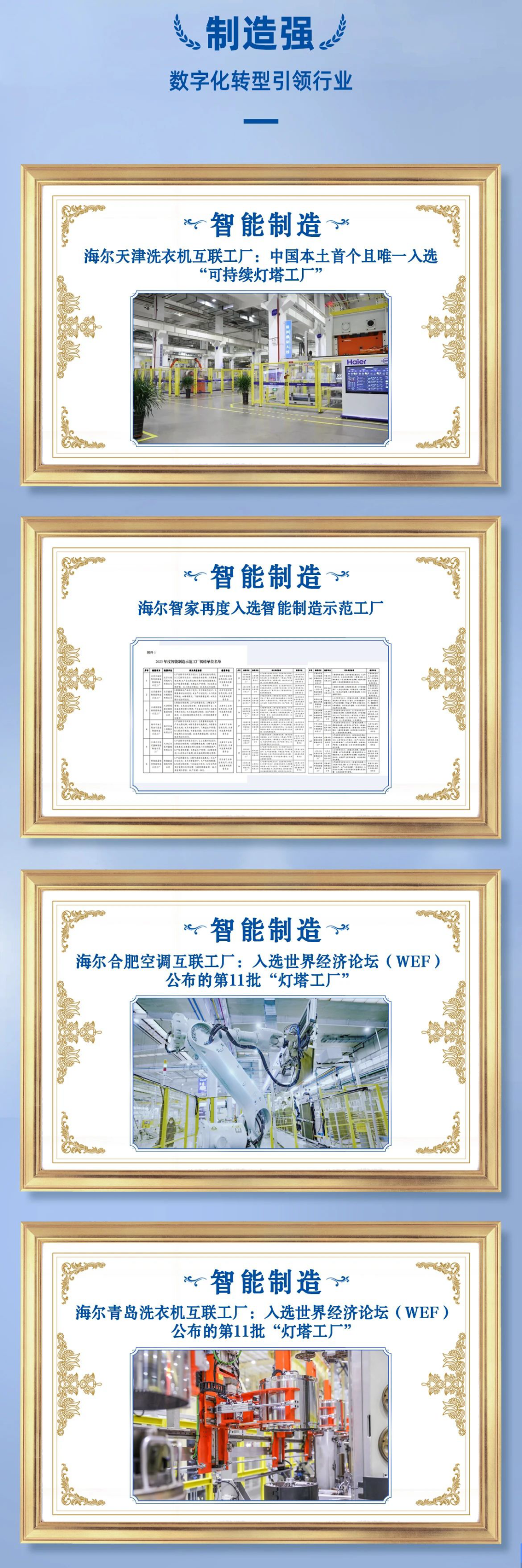 品牌强创新强，打造了海尔智家的荣誉墙