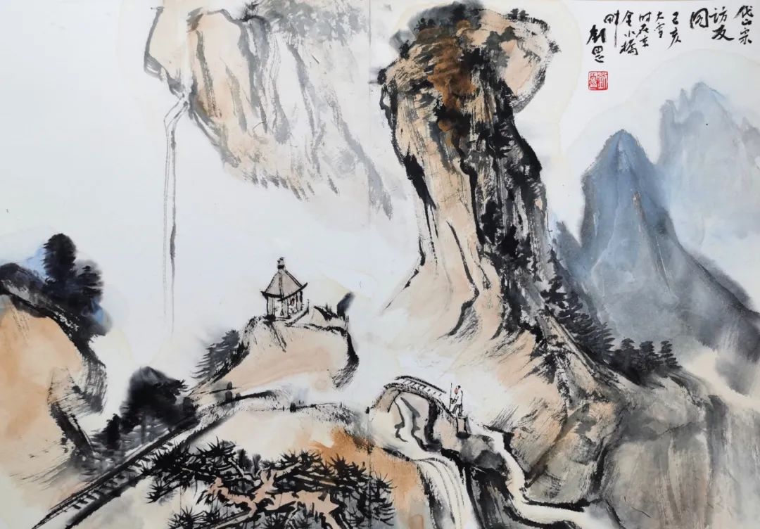 刘罡山水画作品集《望岳》丨墨色晕起见灵气，写得泰山真精神