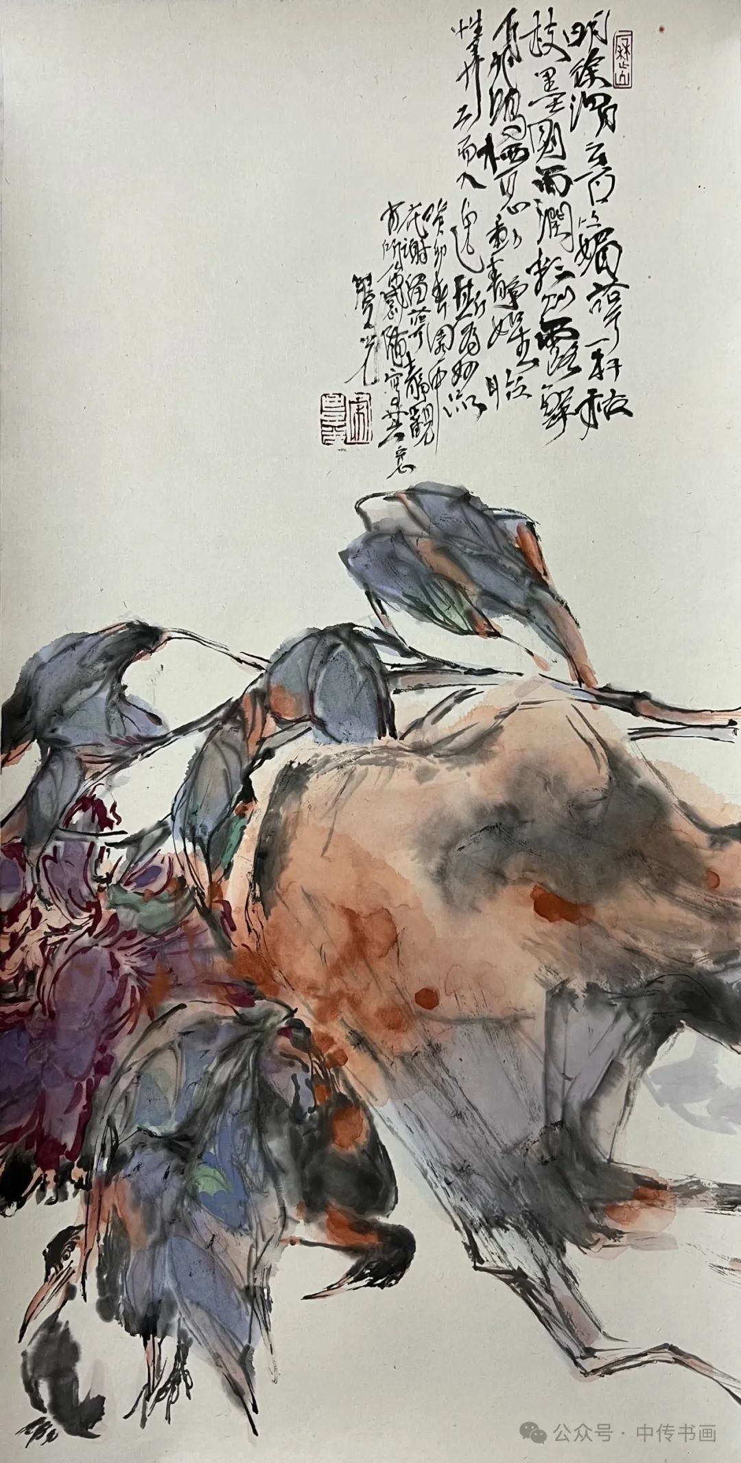 著名画家宋丰光应邀参展，“墨语春风——当代中国画名家十人迎新春书画作品展”今日在淄博开幕