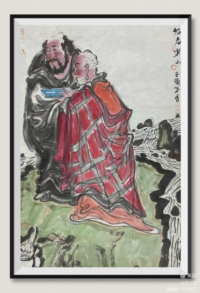 法界现金莲 红衣腰仗剑——著名画家巫卫东笔墨送福贺龙年