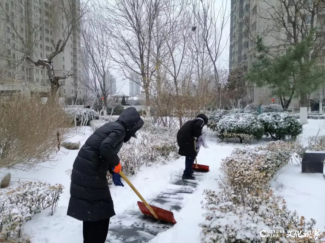 大雪中的守护 | 银丰物业除雪“卷”起来！