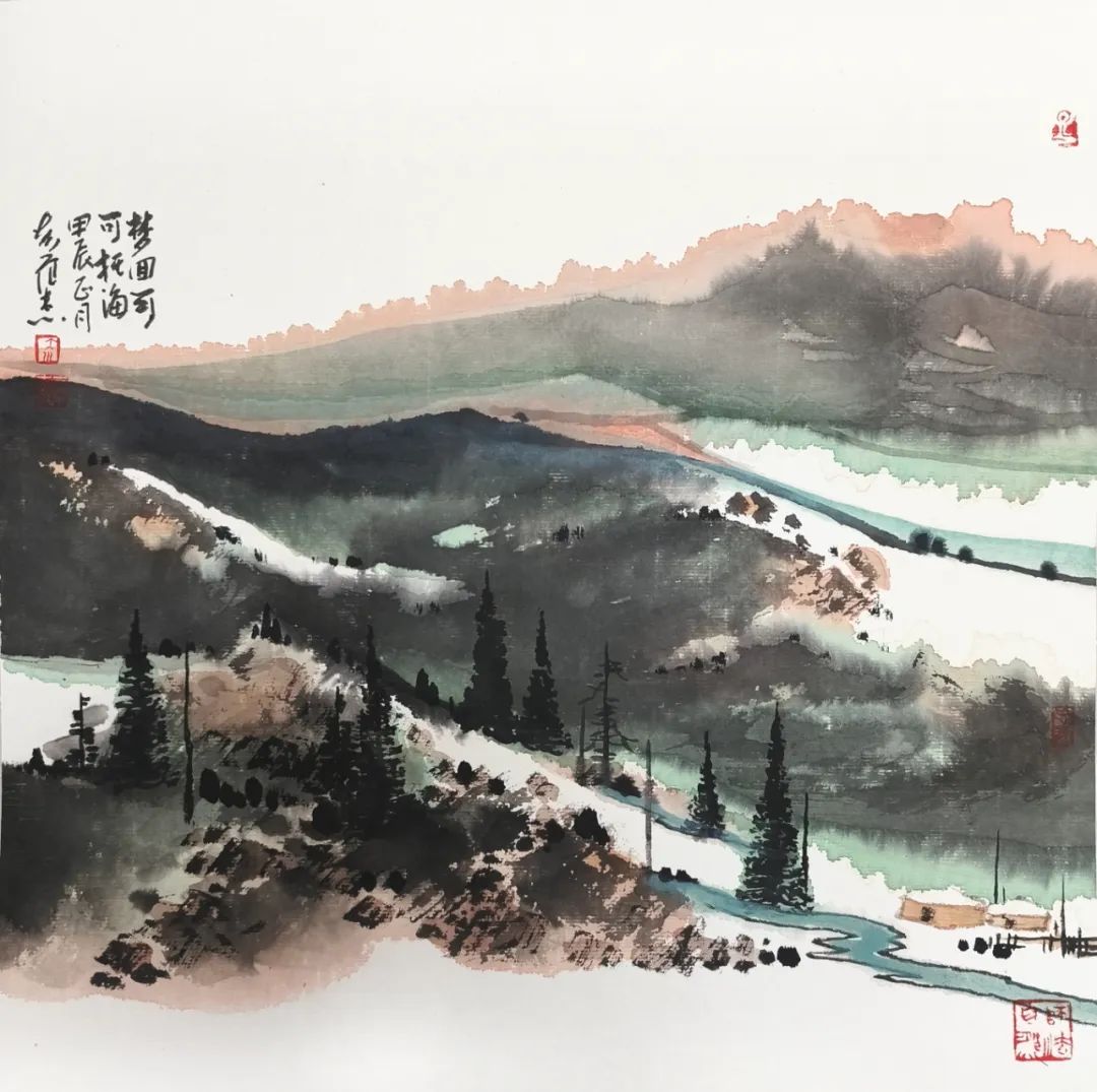 “可可托海——范杰中国画作品展”将于3月2日在淄博开幕