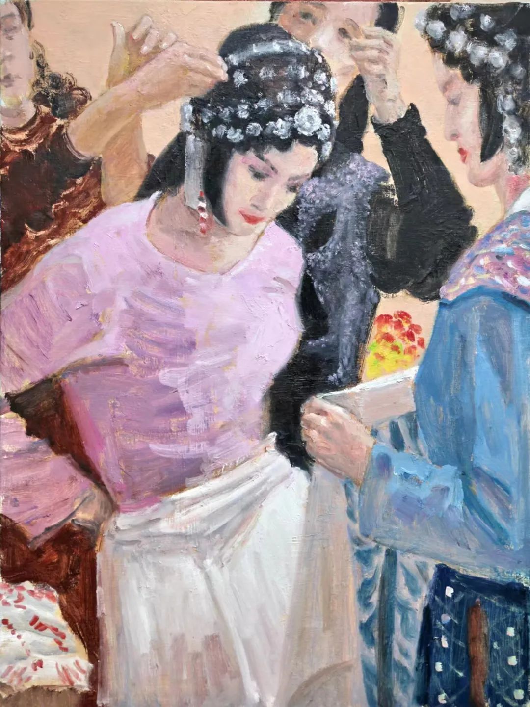 静候永恒——岳海涛《出场》系列油画作品中生命的节律与诗意