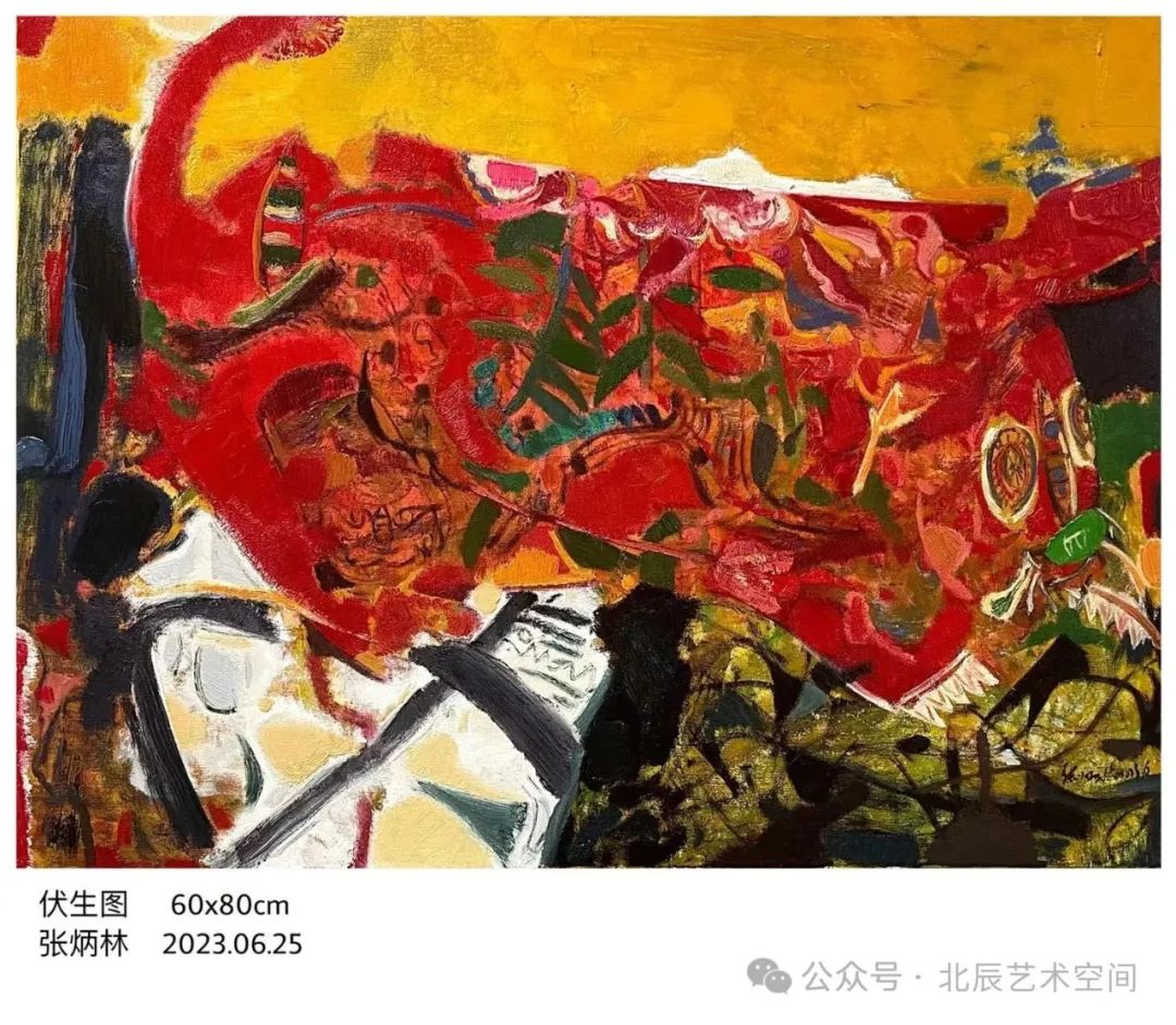 张炳林油画作品丨心绪与色彩交织的时光画布