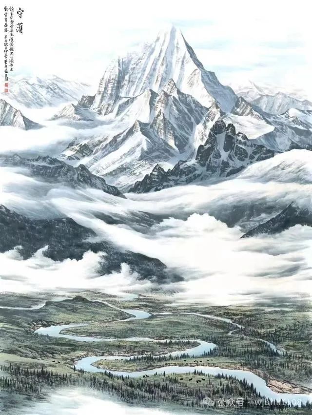 李兵｜​“块斧劈皴”独创冰雪新境 冰峰雪山亦是金山银山