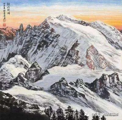 李兵｜​“块斧劈皴”独创冰雪新境 冰峰雪山亦是金山银山