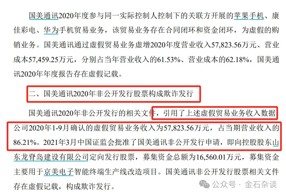 国美通讯欺诈发行，紫鑫药业财务造假——这俩保荐项目都不省心导致东吴证券被立案