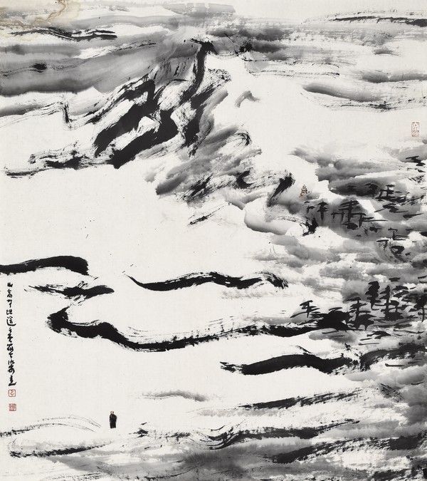 “笃行——罗公染随笔水墨展”昨日在中国美术馆开幕，展期至4月28日